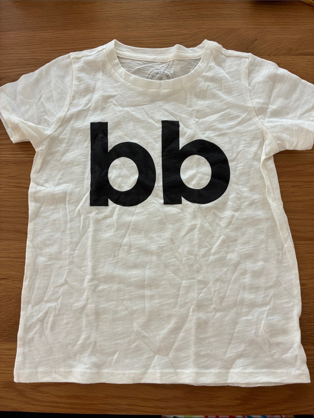 Freshly Picked White Kids T-Shirt with bb graphic
